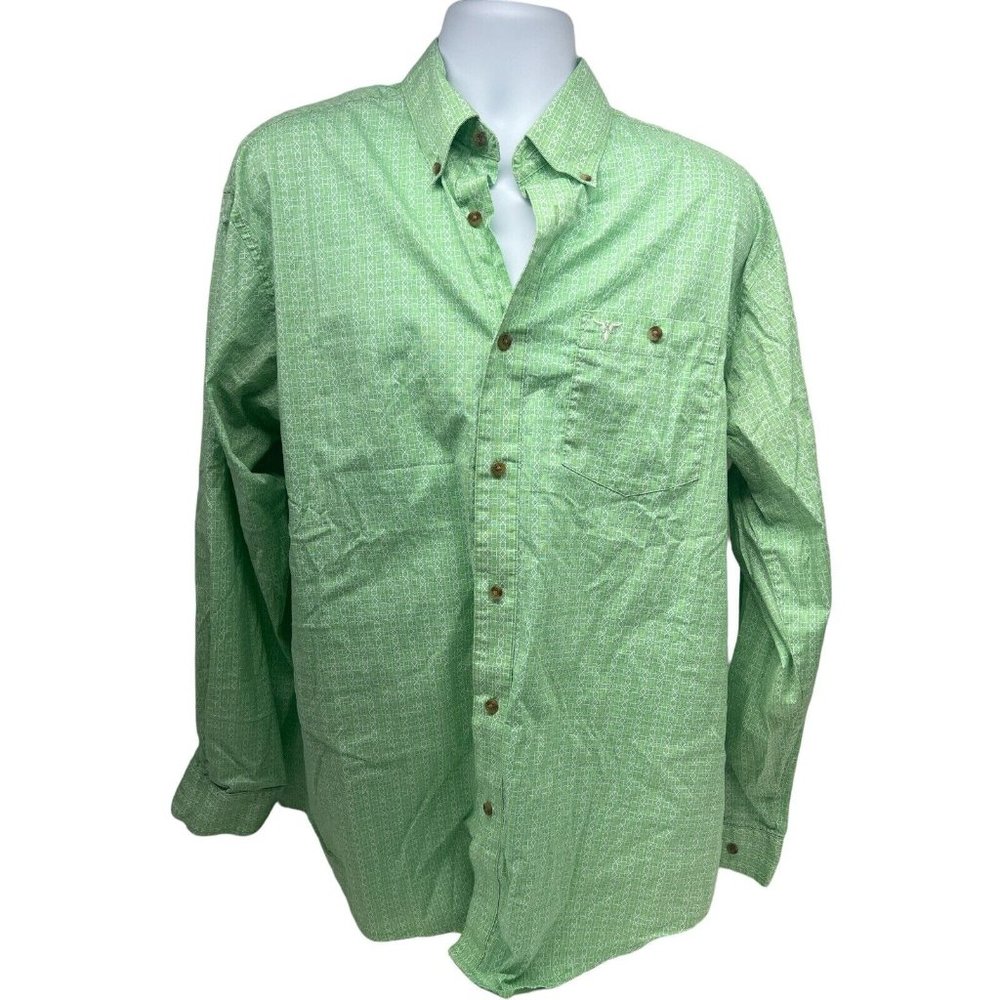 Wrangler 20X Competition Shirt Lime Green Sz XL EUC
